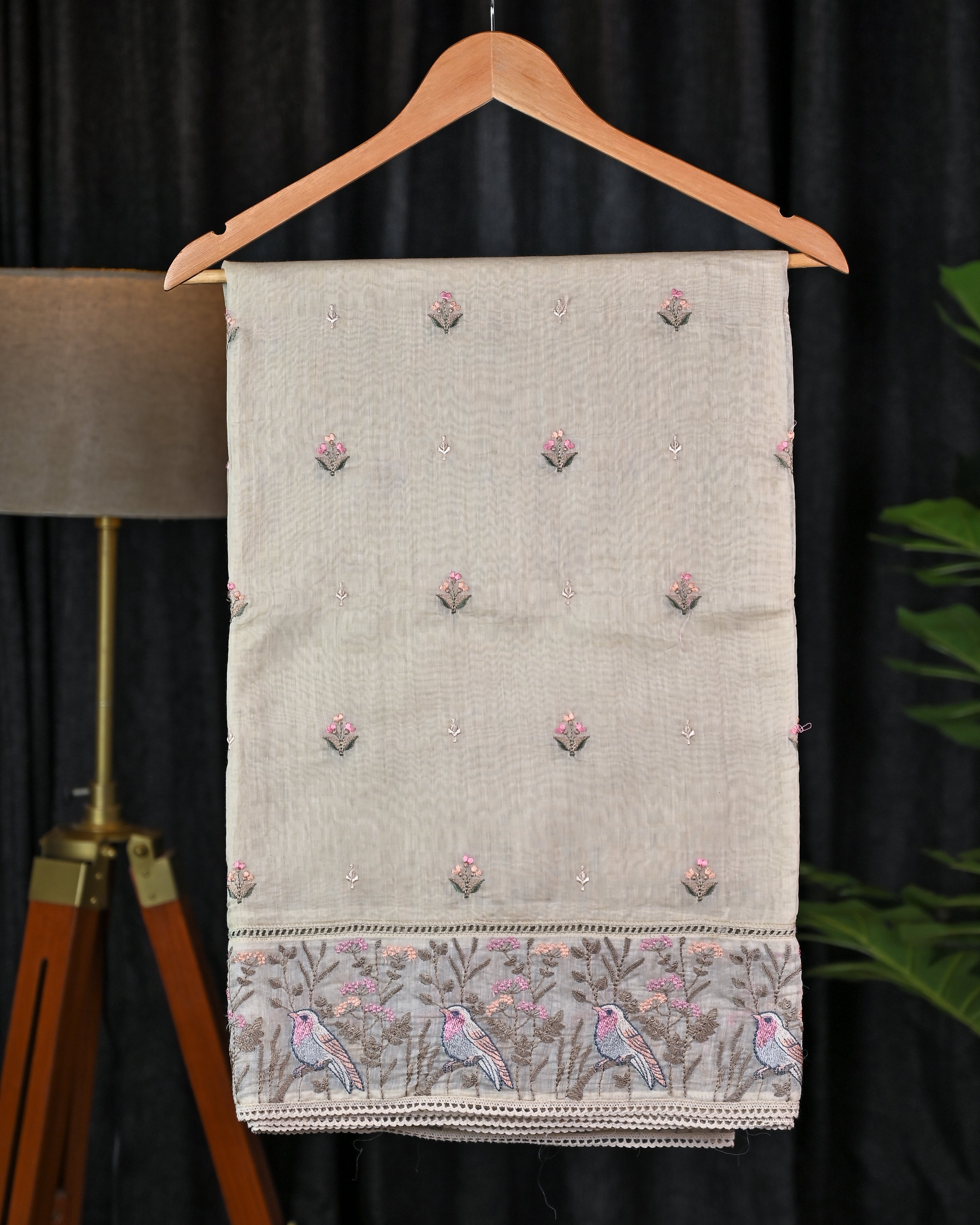 Chanderi Silk Embroidered Saree