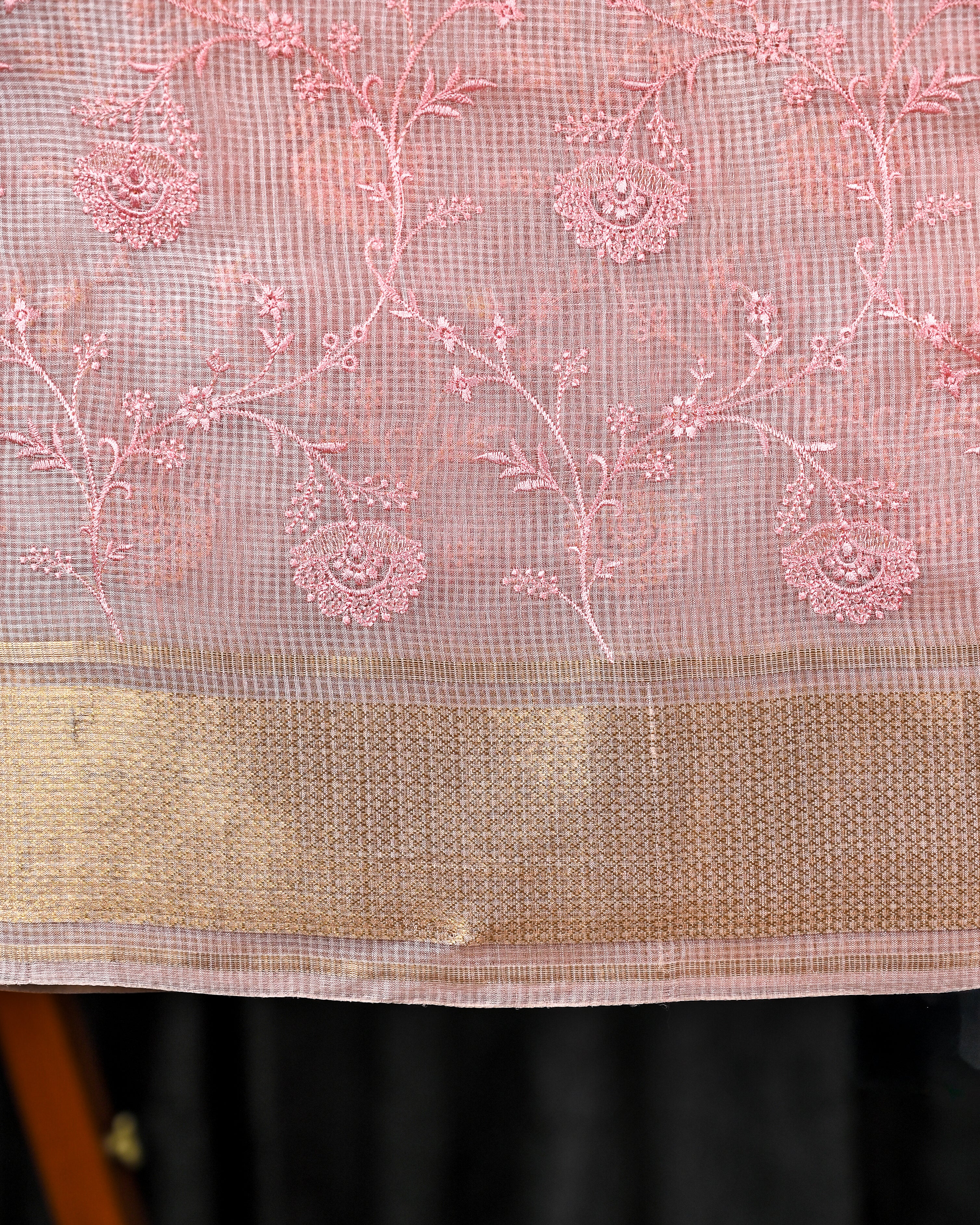 Kota tussar silk embroidered  saree