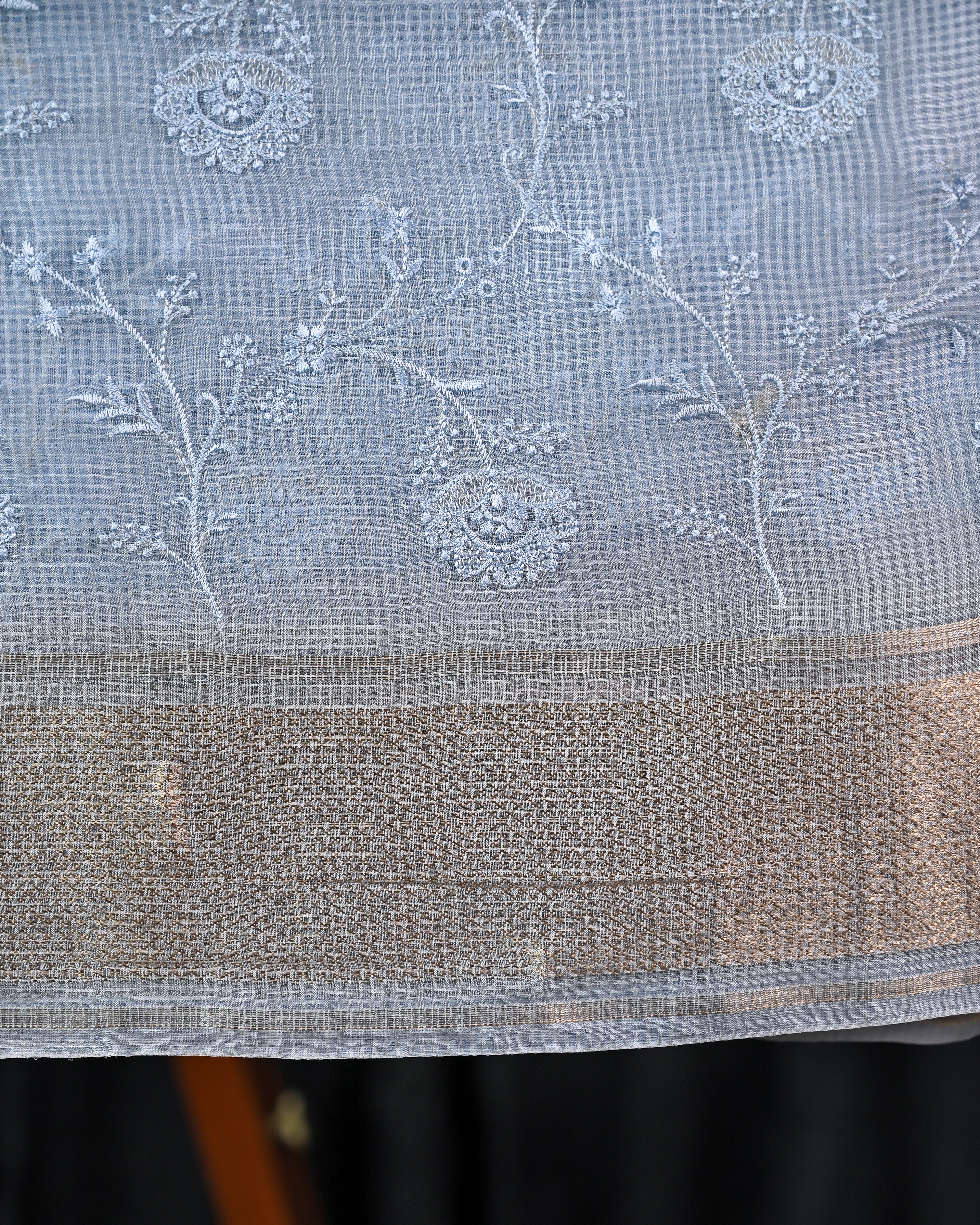Kota tussar silk embroidered  saree