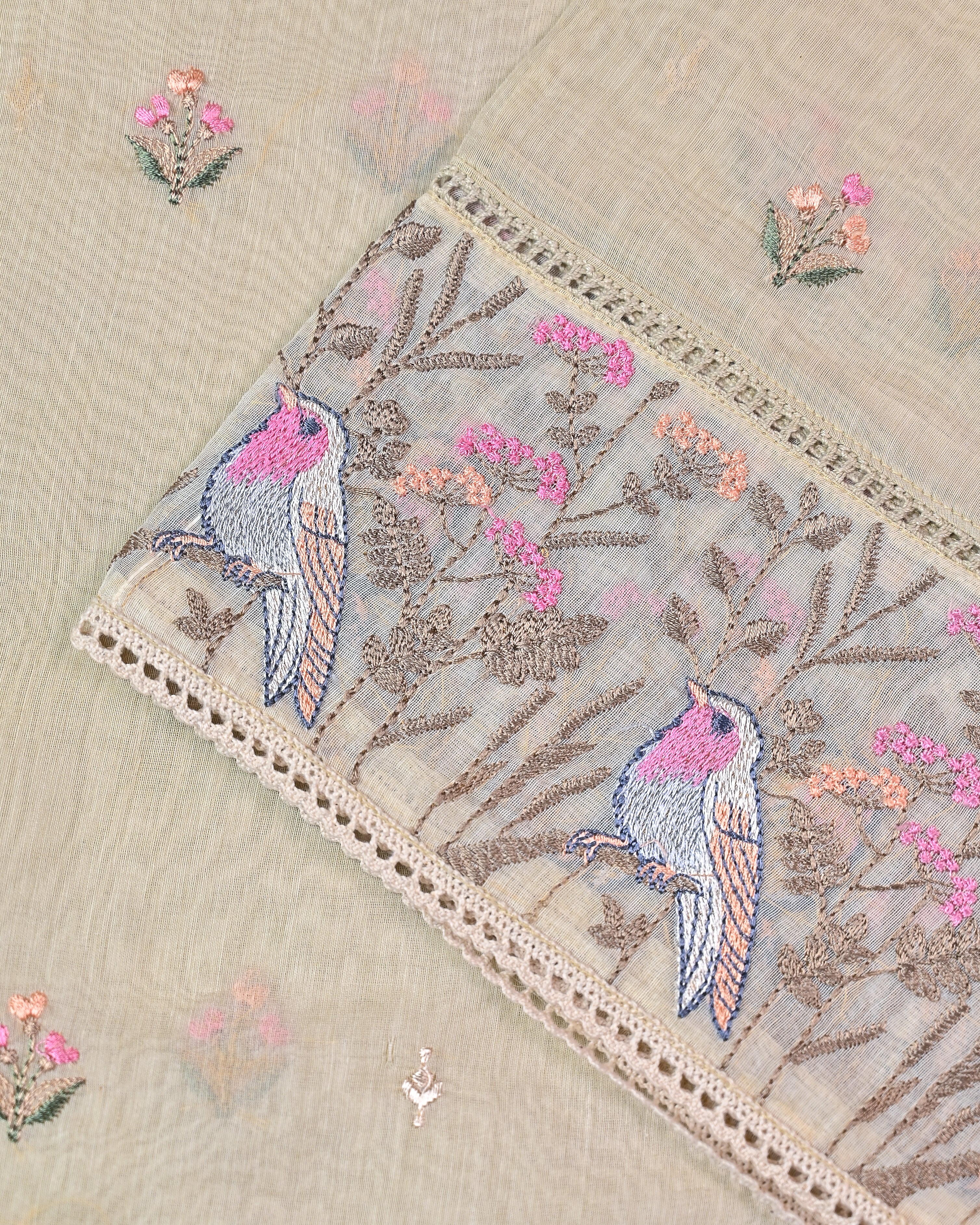 Chanderi Silk Embroidered Saree