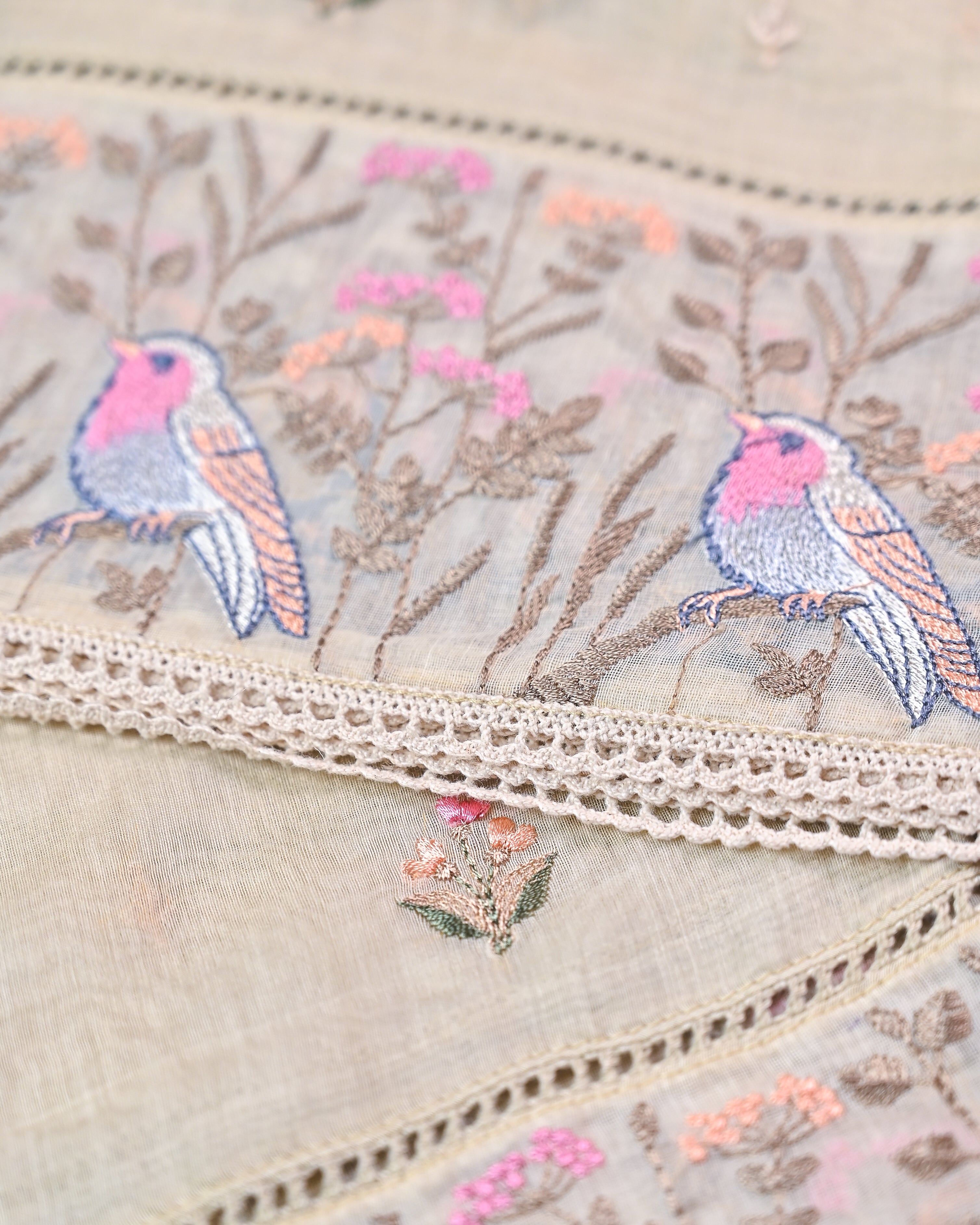 Chanderi Silk Embroidered Saree