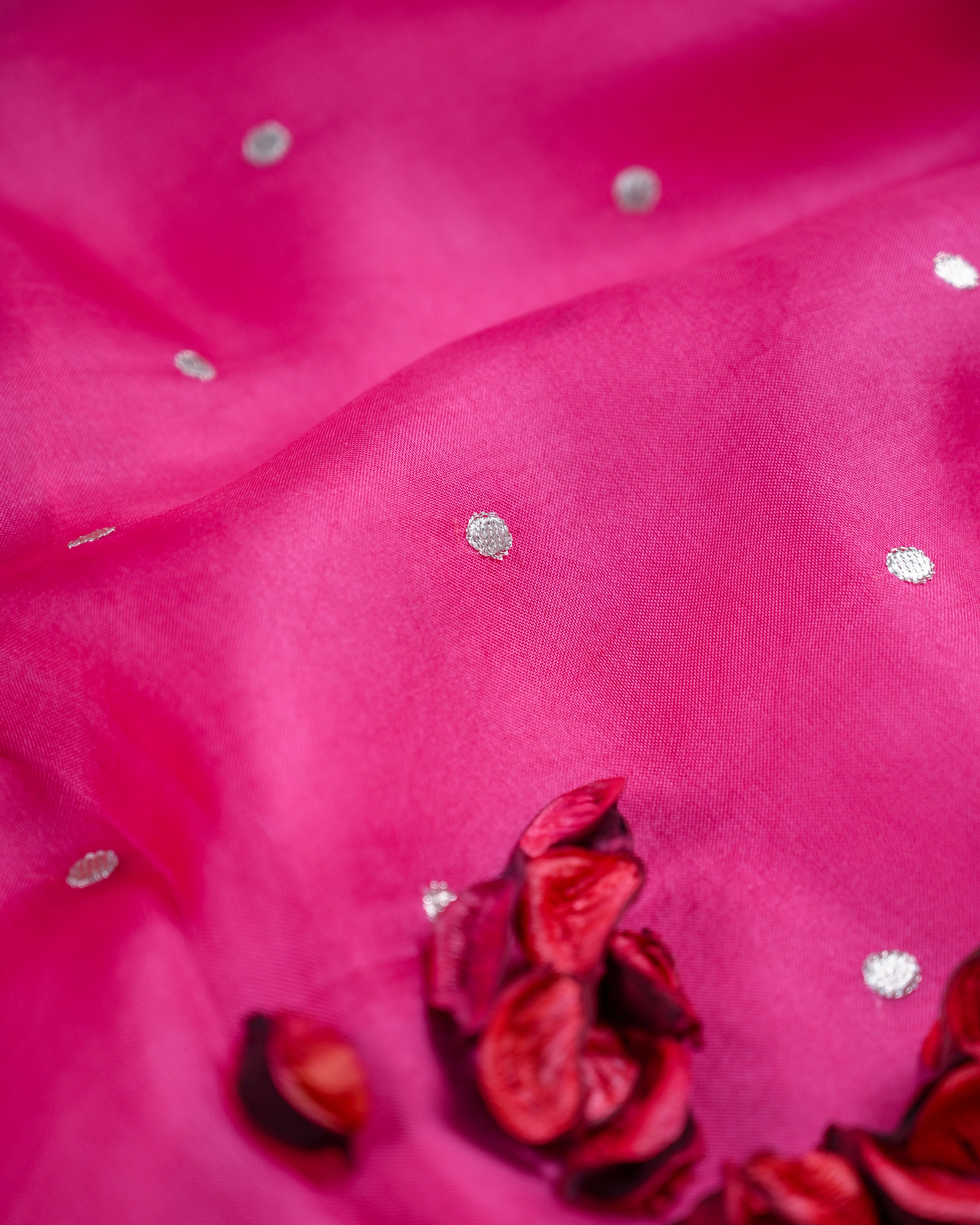 Sacred Motif Organza Silk Unstitched Suit Set