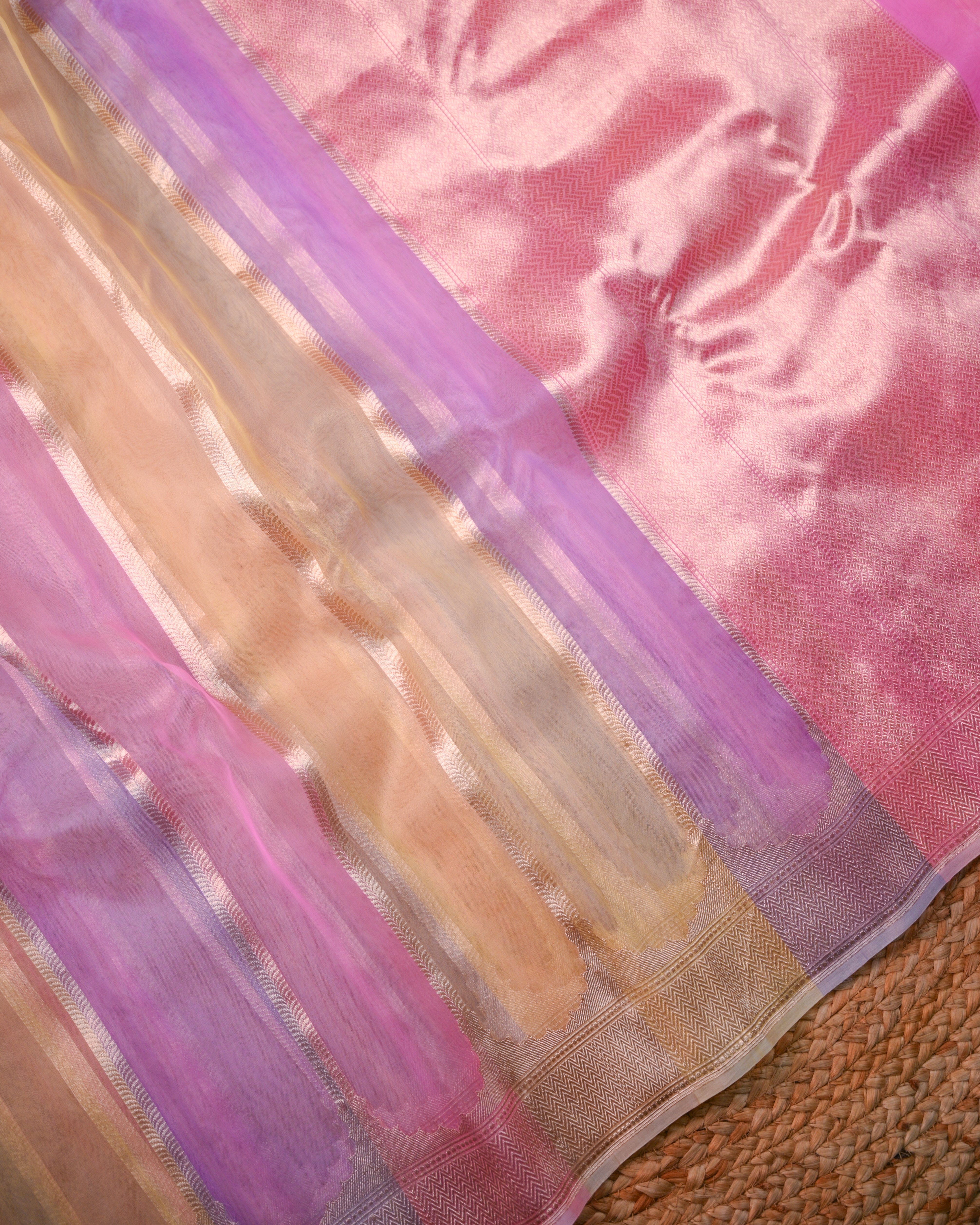 Banarasi Handloom Organza Silk Rangkat Saree