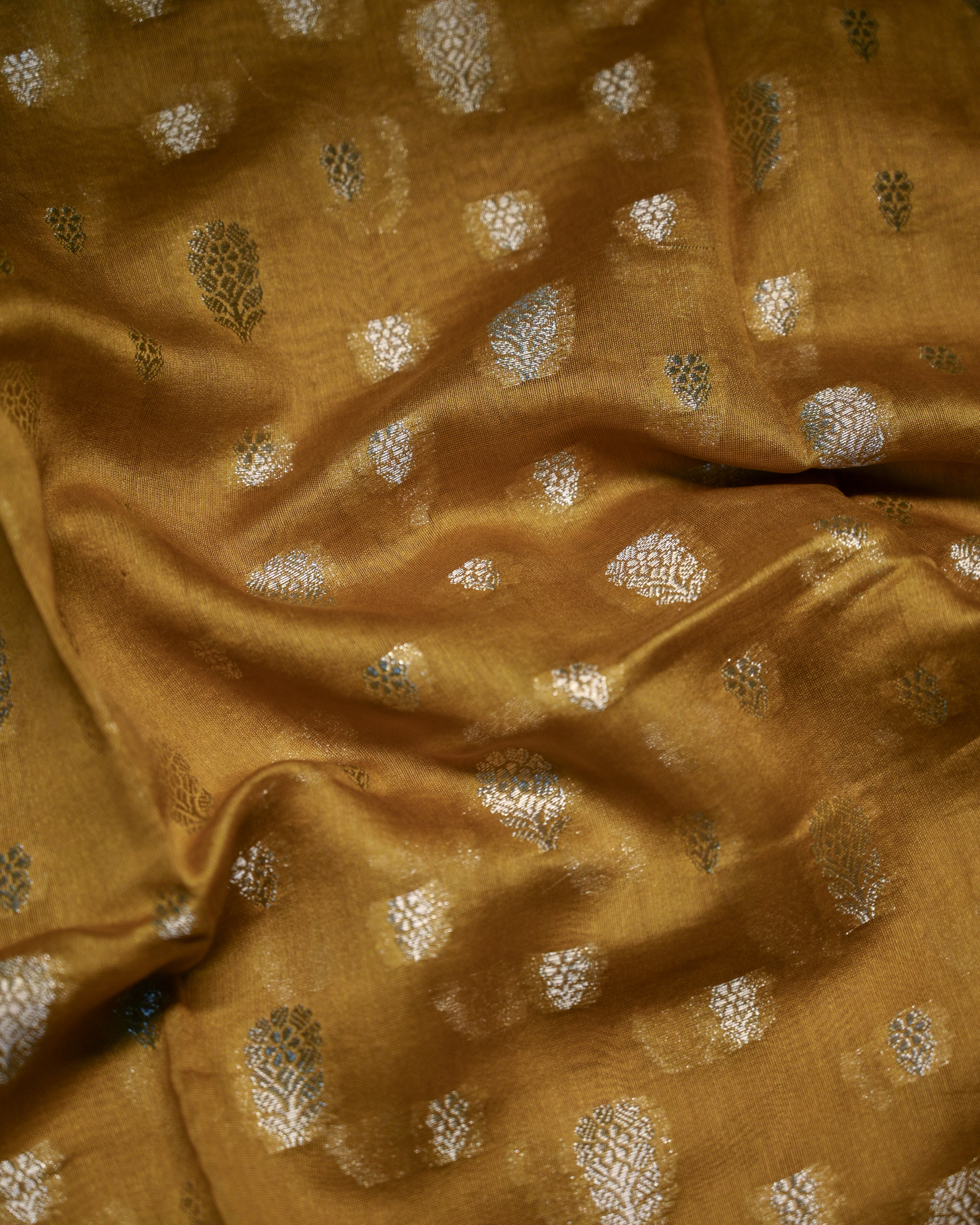 Pure Chanderi Embroidered Suit Set