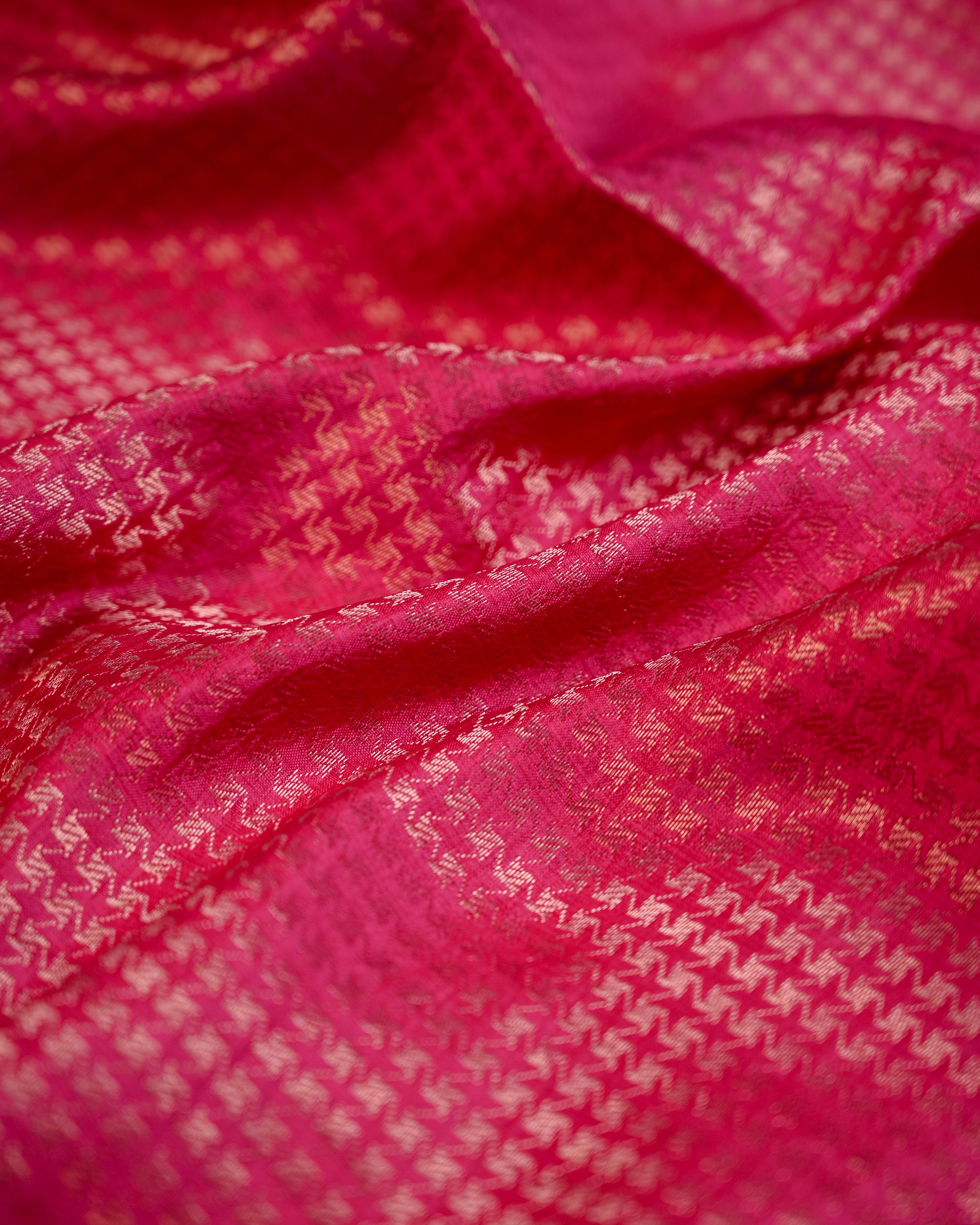 Rani Pink Mango Silk Saree