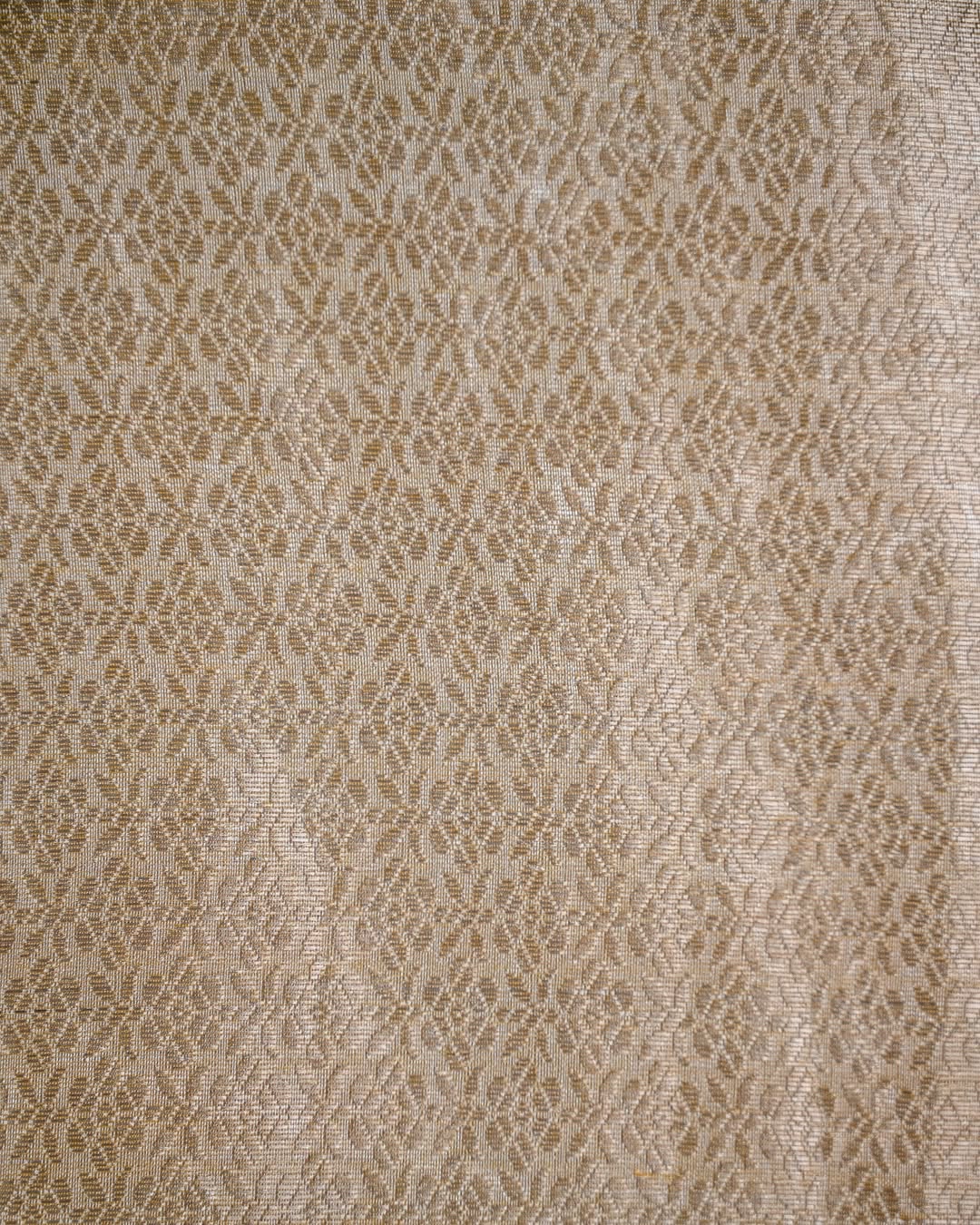 Yellow Tissue Embroidery Saree