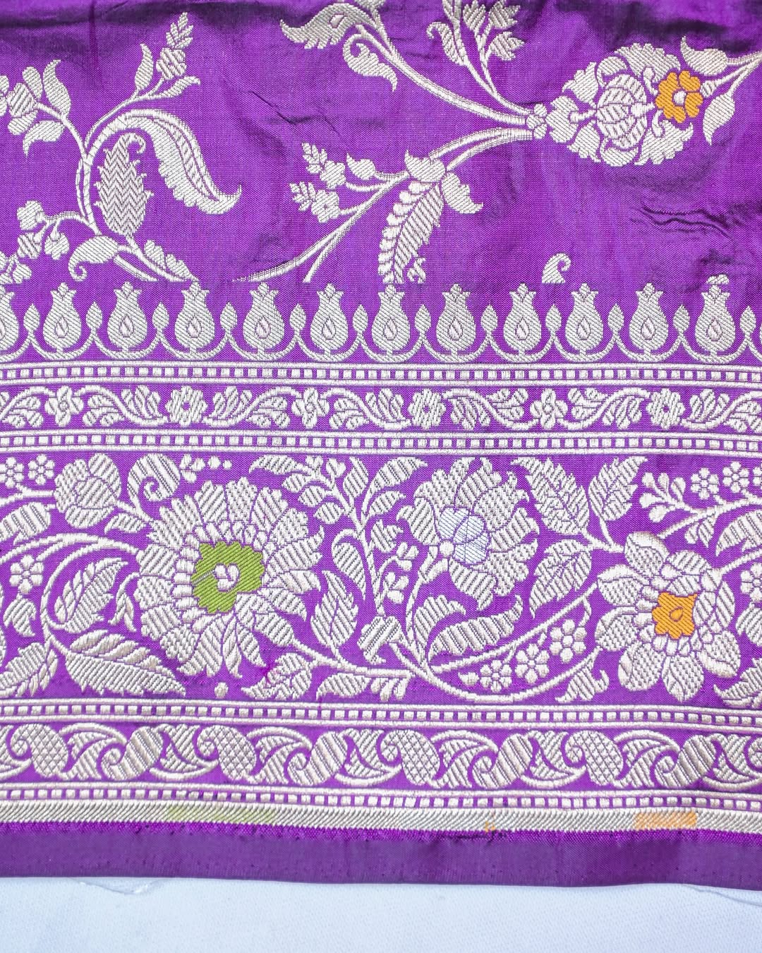 Purple Banarasi Katan Silk Saree