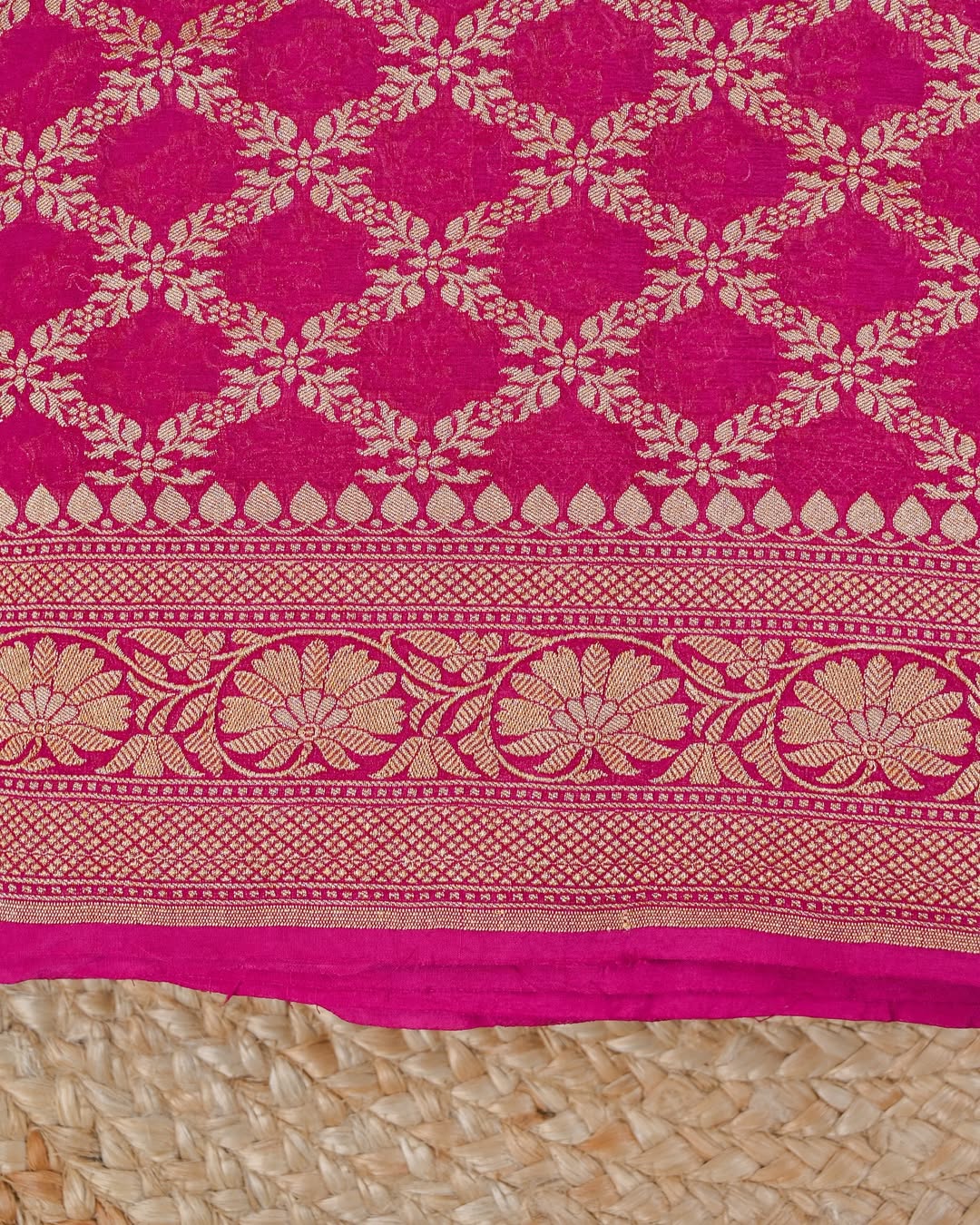 Rani Banarasi Khaddi Georgette Saree