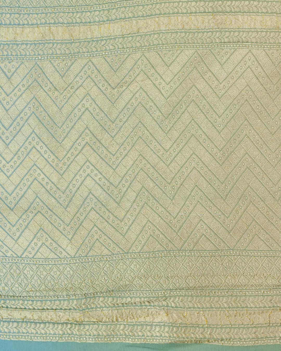 Aqua Green Khaddi Georgette Saree