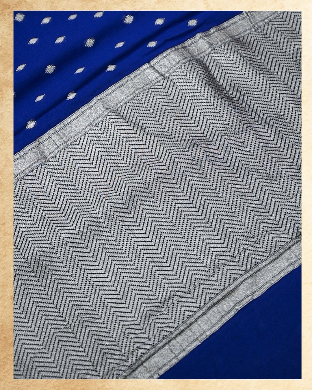 Royal Blue Khaddi Georgette Saree