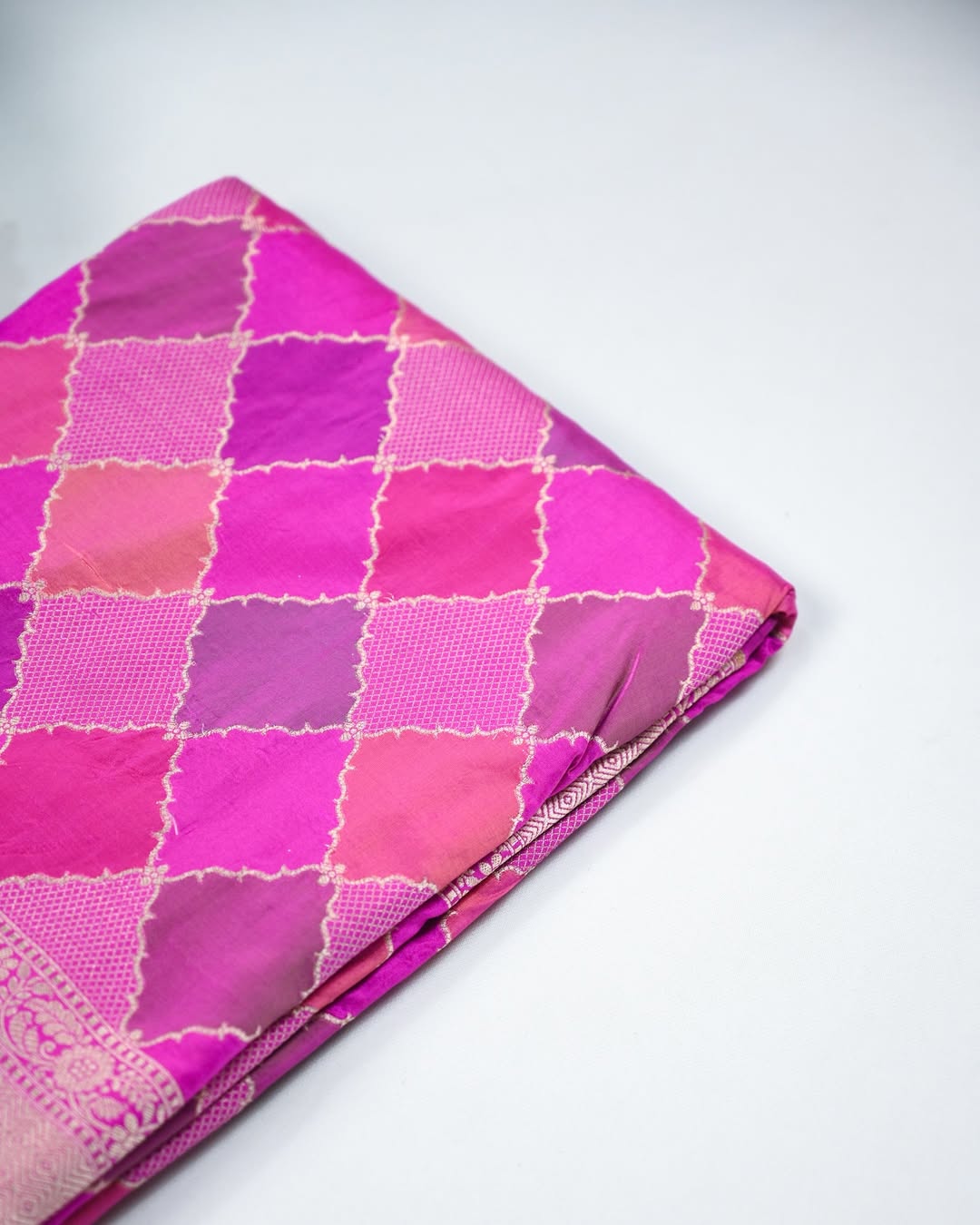 Rani Pink Banarasi Katan Silk Saree