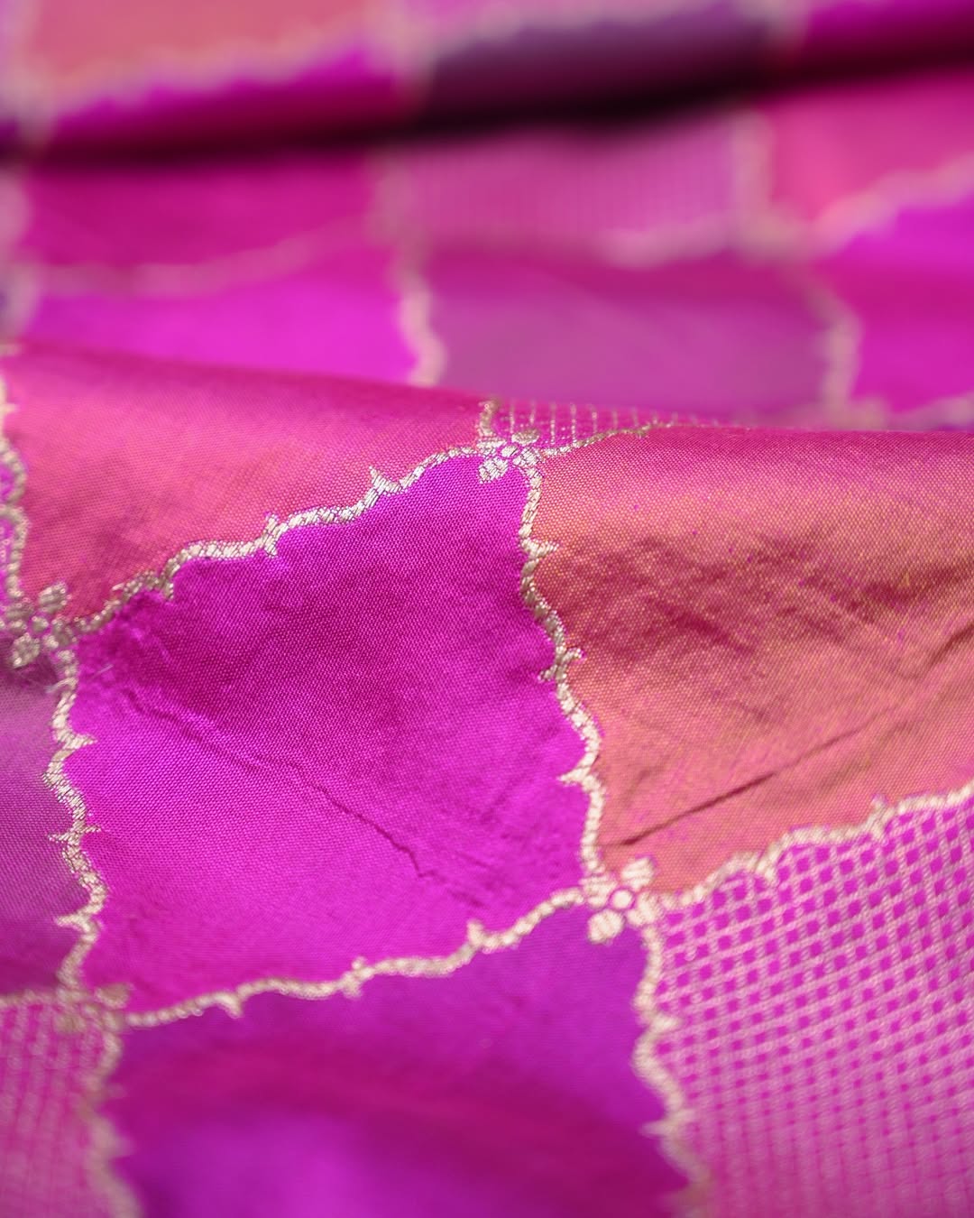 Rani Pink Banarasi Katan Silk Saree