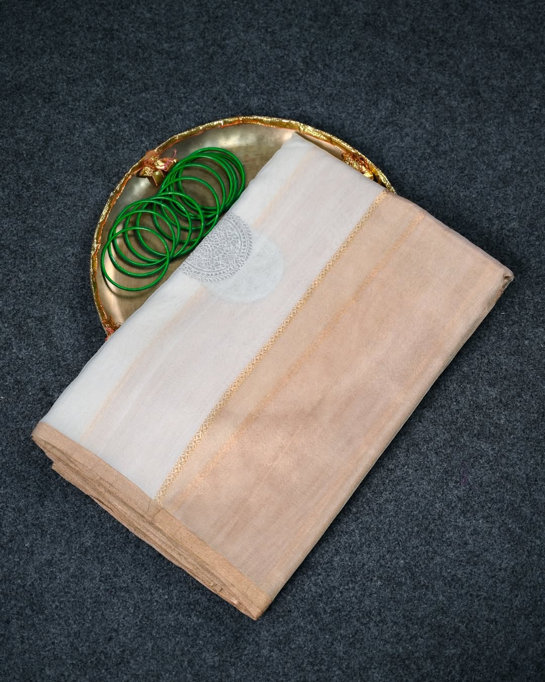 Gold Banarasi Kadhwa Tissue Silk Saree