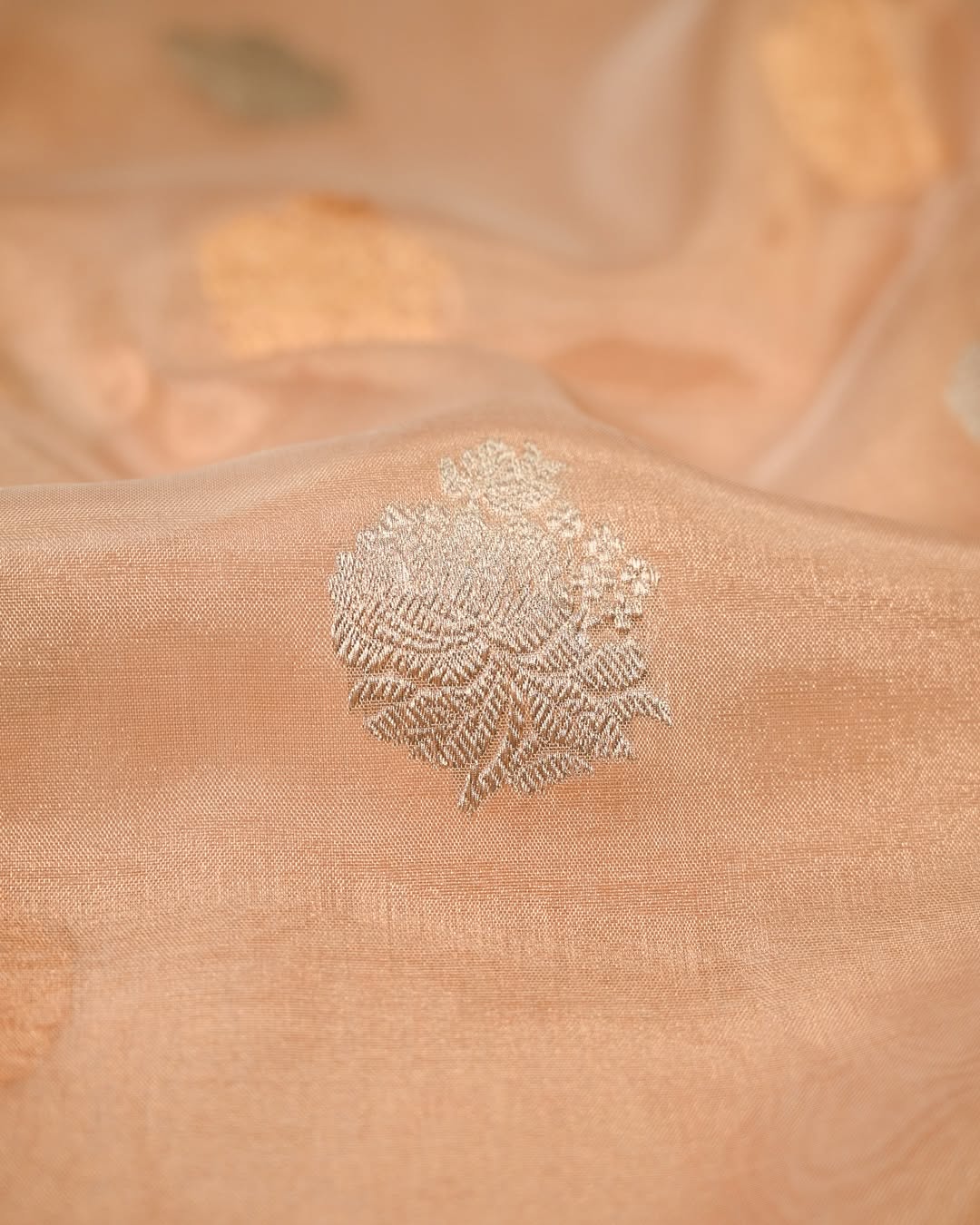 Gold Banarasi Kadhwa Tissue Silk Saree