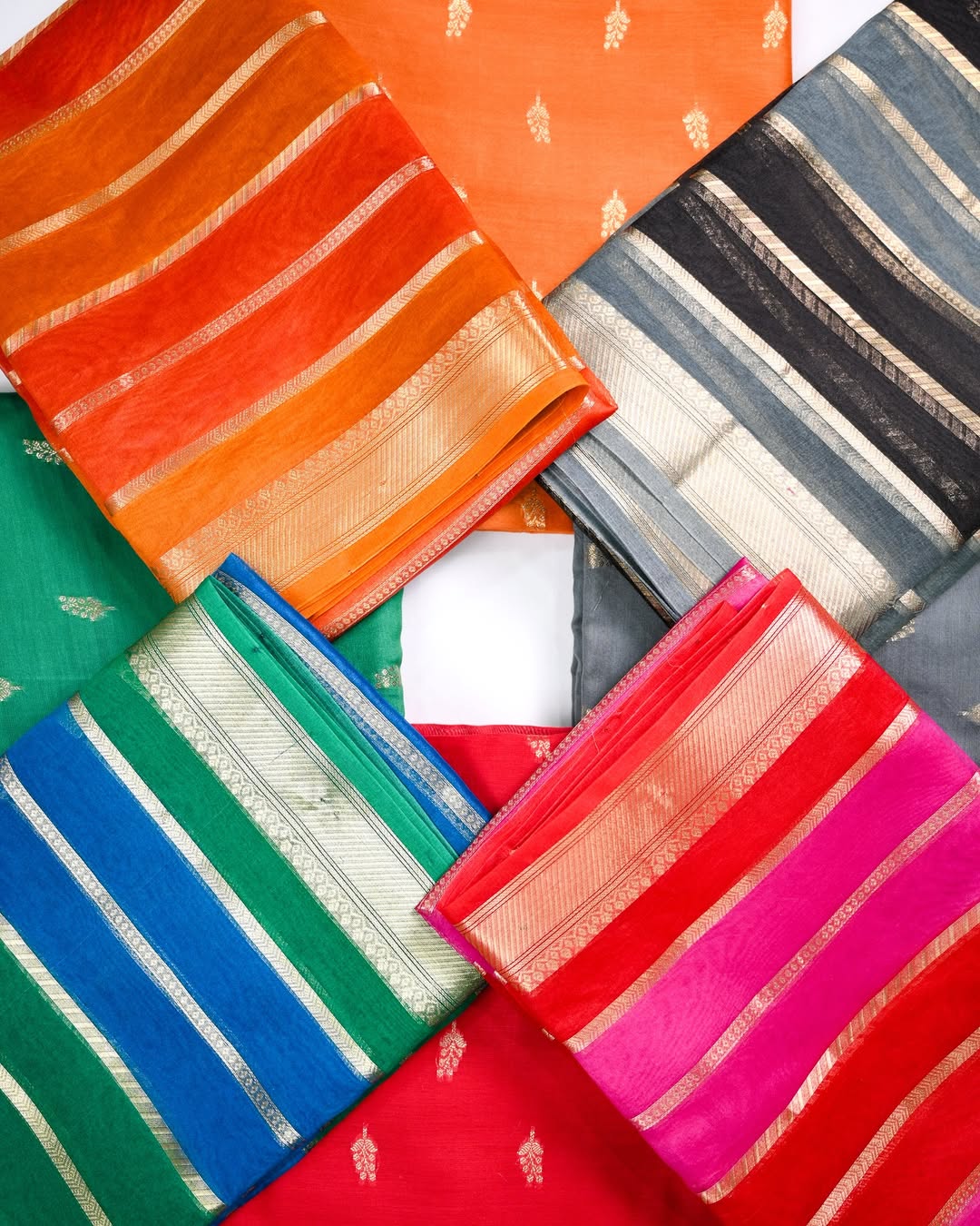 Banarasi Hand-Dyed Organza Chanderi Suit Sets