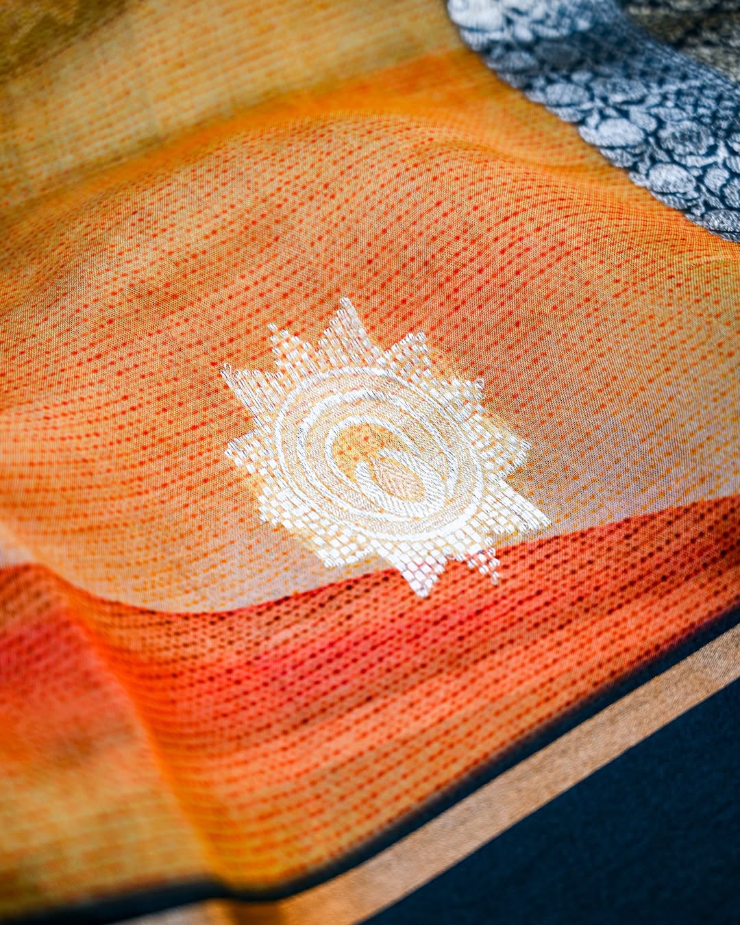 Multi Color Kadhwa Organza Digital Print Saree