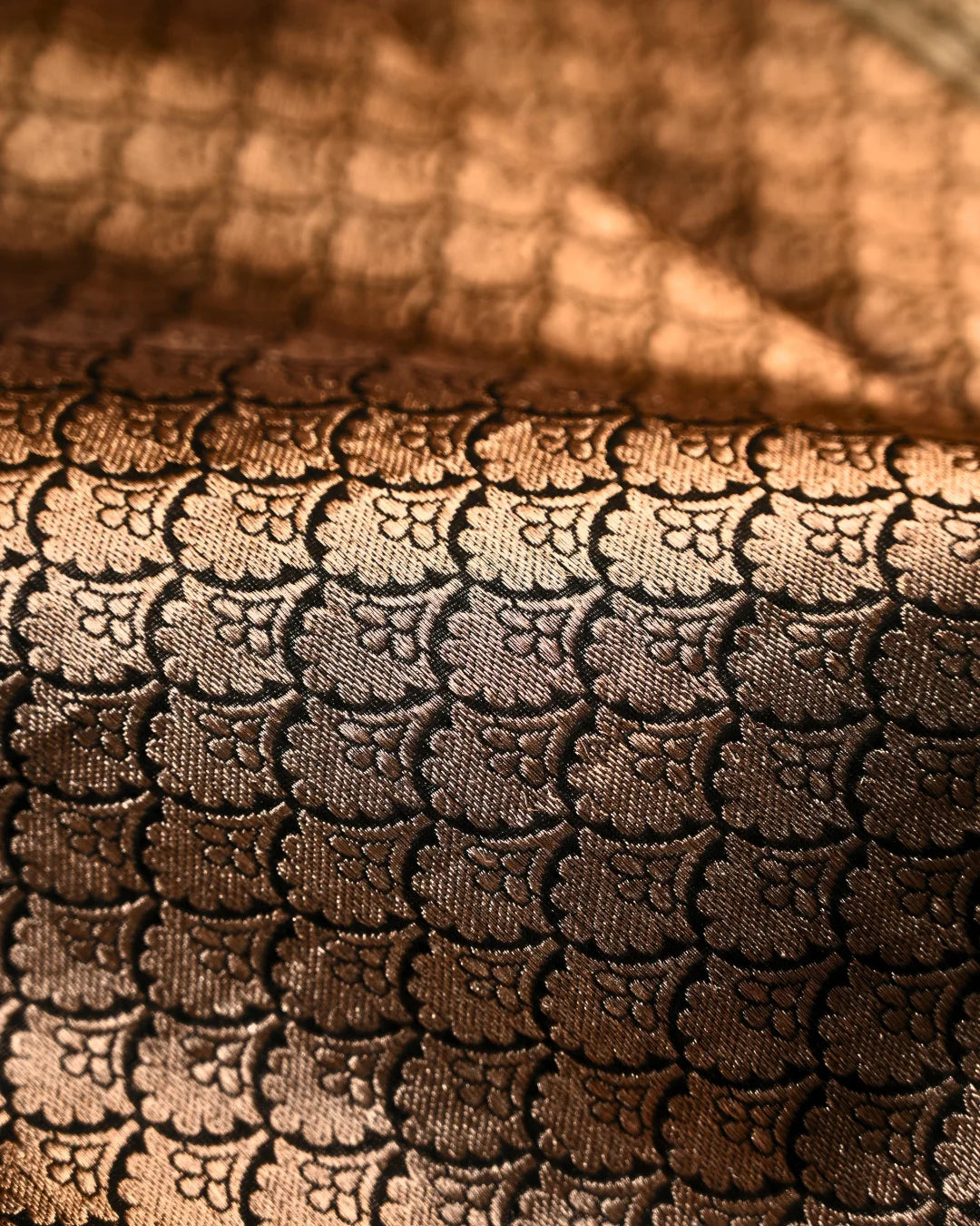 Black Banarasi Kadwa Organza digital Print saree