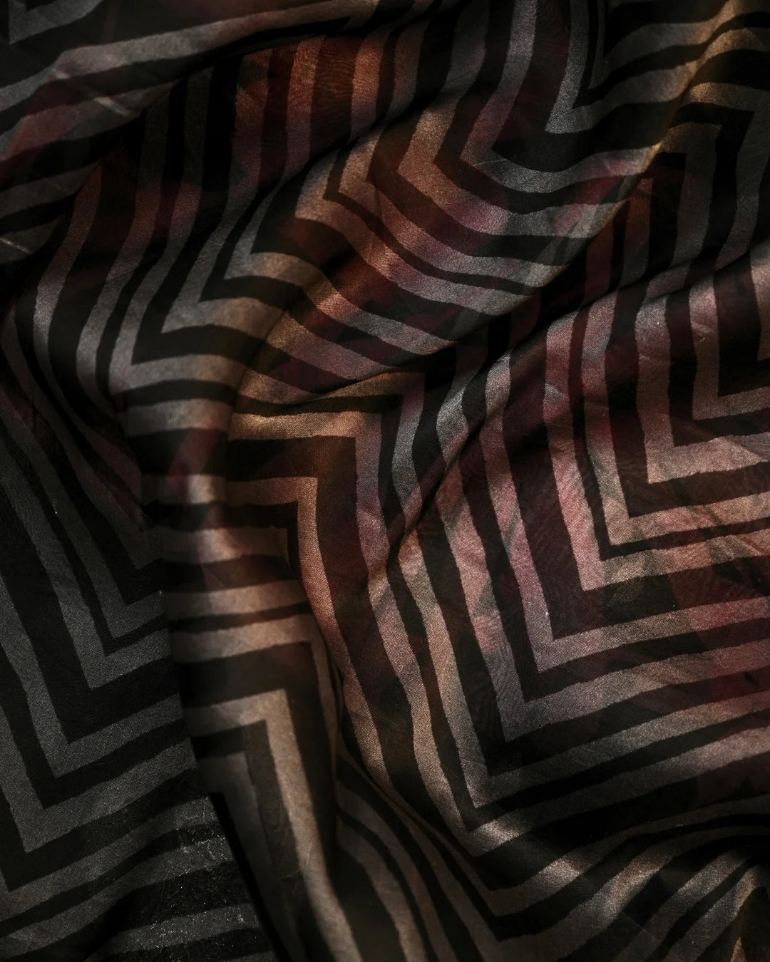 Black Banarasi Kadwa Organza digital Print saree