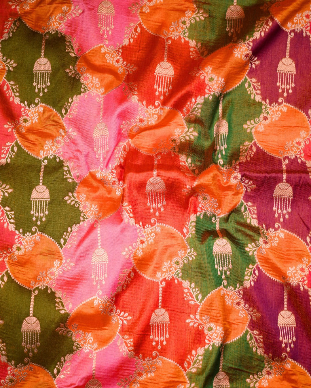 Banarasi Handloom Katan Silk Rangkaat Saree – Multicolor