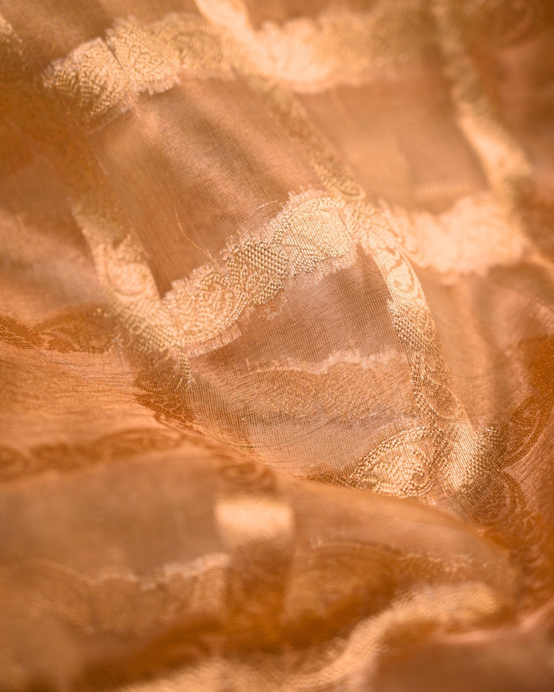 Soft Gold Tissue Silk Unstitched Suit Set