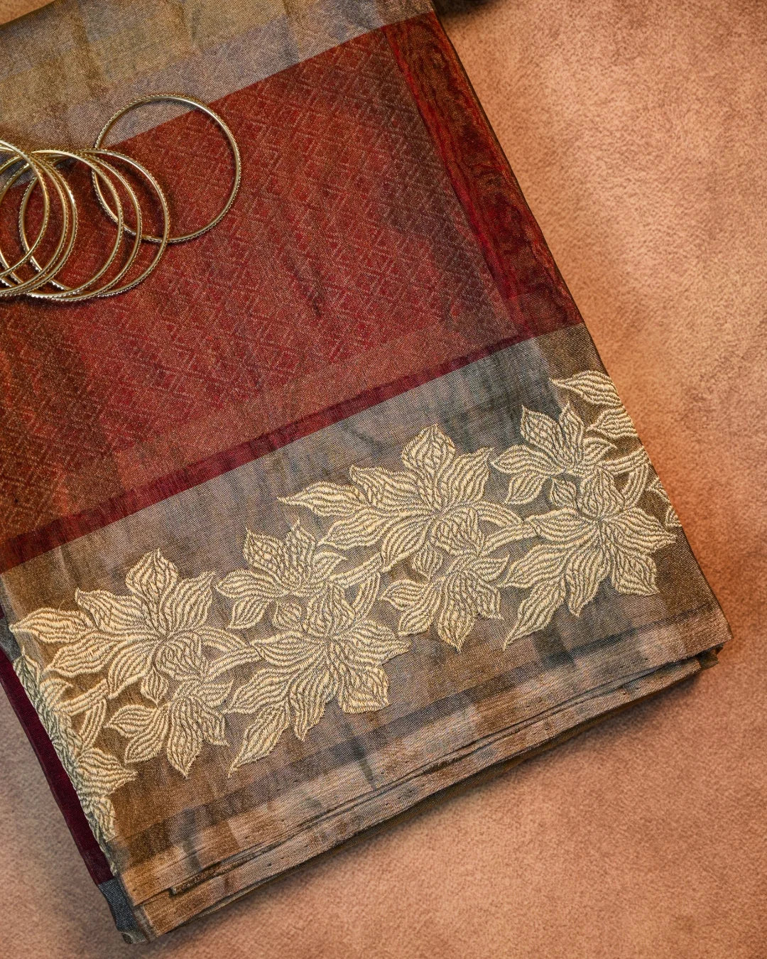 Kadhwa Katan Tissue Silk Saree