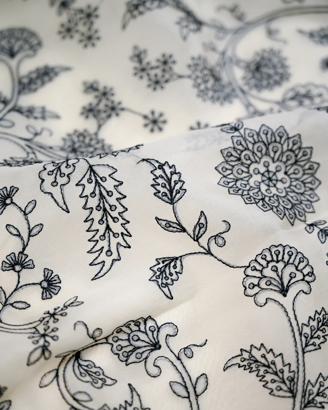 Organza Silk Embroidered Unstitched Suit Set with Dupatta