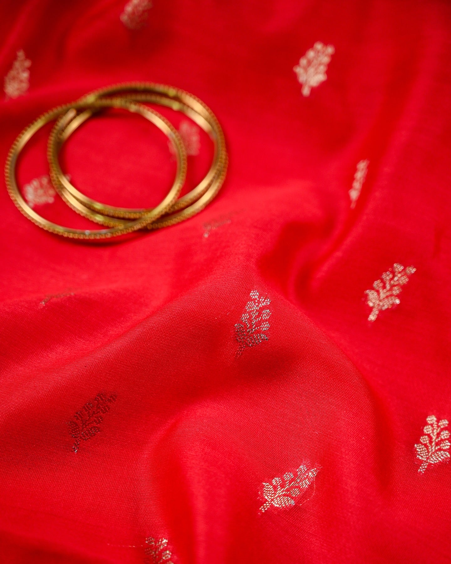 Hand-Dyed Rangkaat Chanderi Silk Suit Set with Organza Dupatta