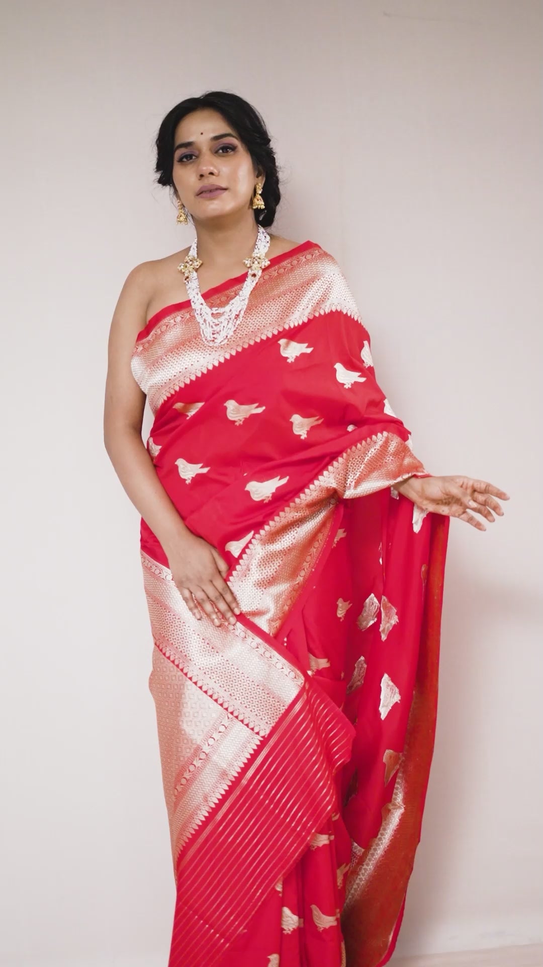 Red Blended Silk Saree