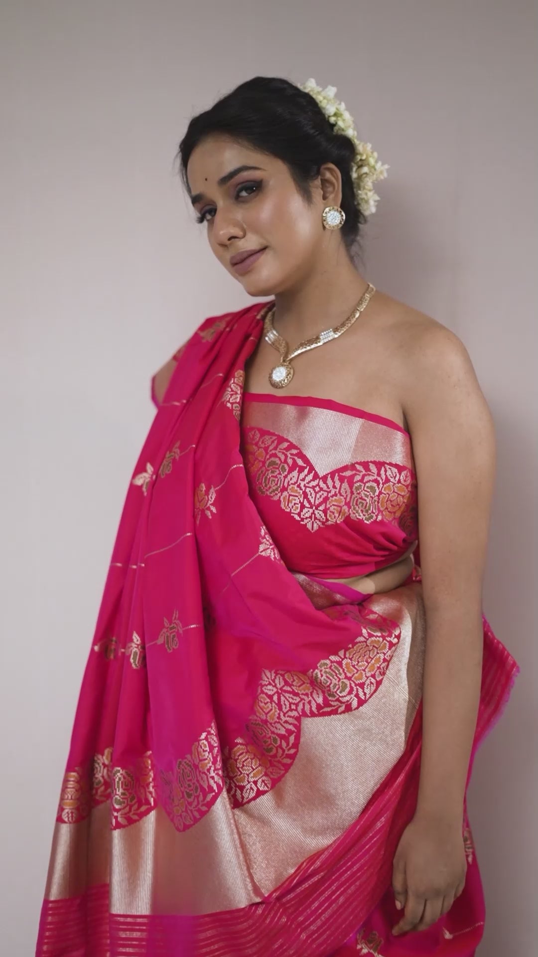 Red Blended Silk Saree