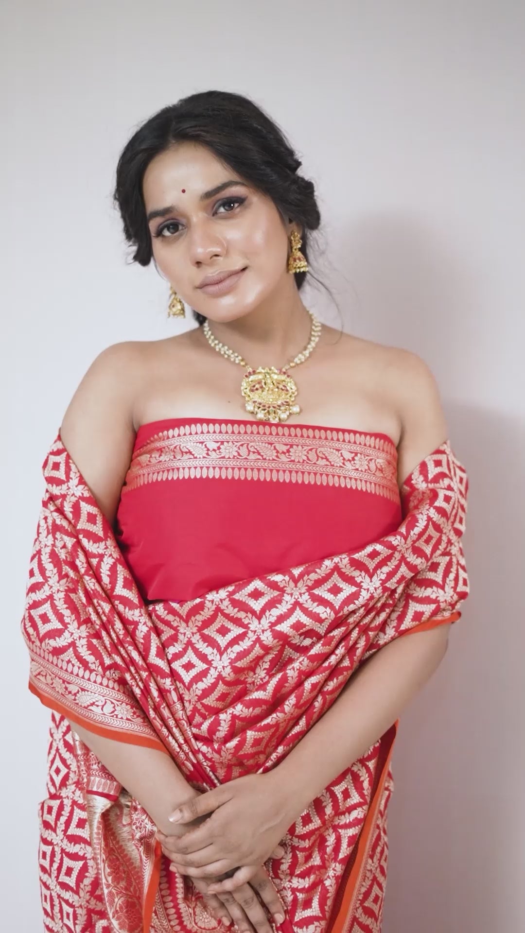 Red Blended Silk Saree